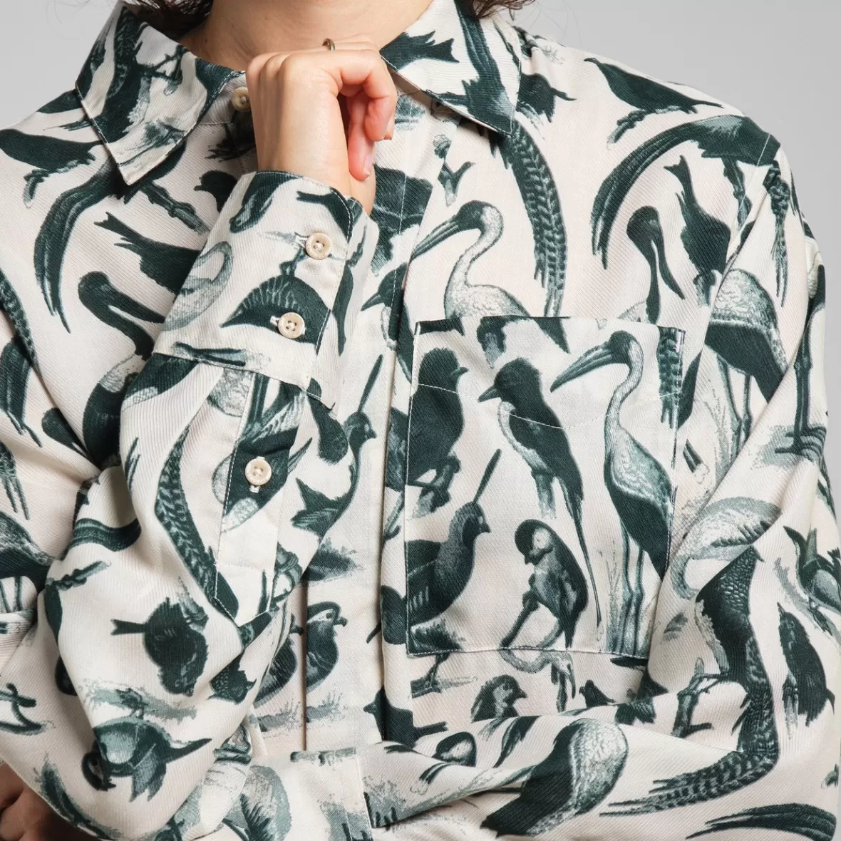 Shirts & Blouses | DEDICATED Shirt Kosta Birds Green