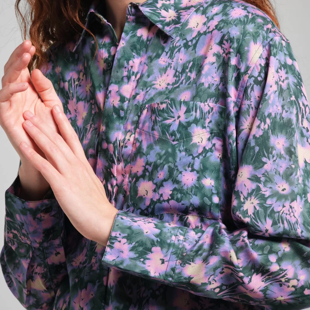 Shirts & Blouses | DEDICATED Shirt Kosta Blurred Flowers Purple