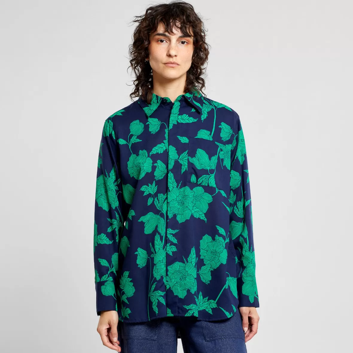 Shirts & Blouses | DEDICATED Shirt Kosta Duotone Floral Green