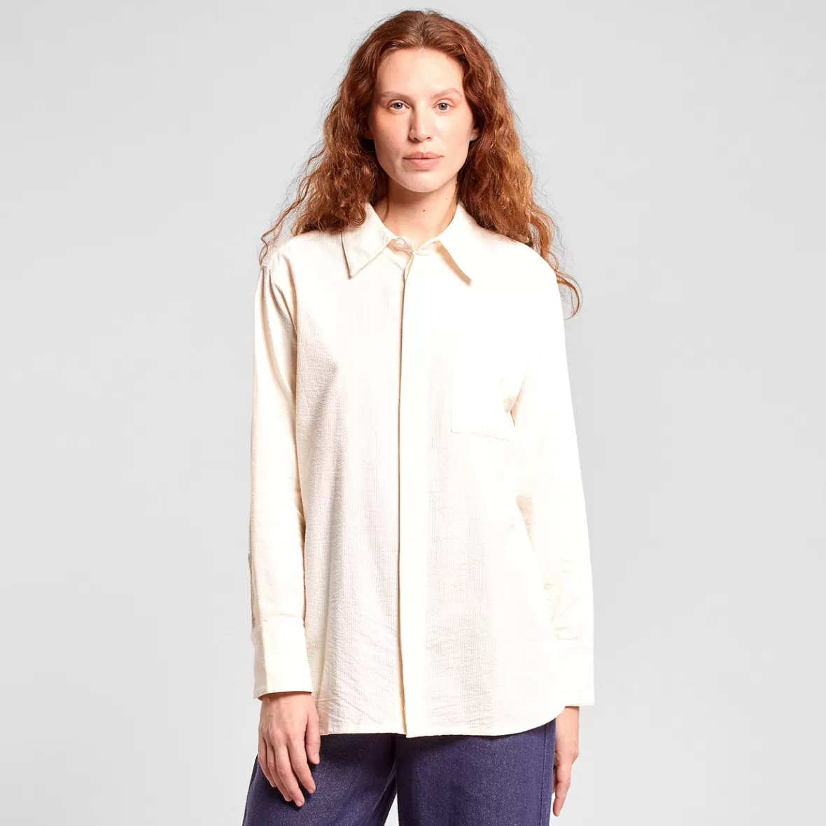 Shirts & Blouses | DEDICATED Shirt Kosta Seersucker Off-White