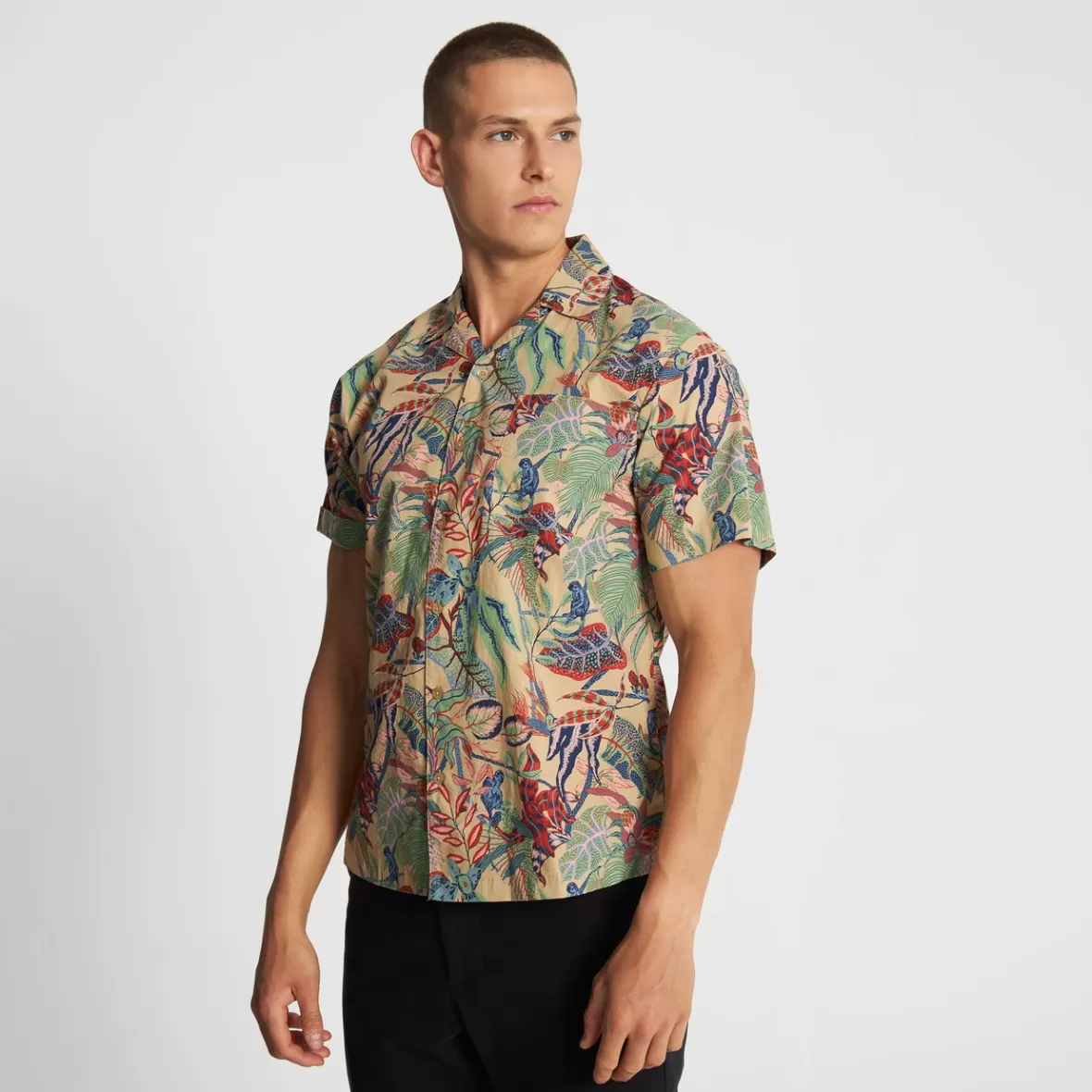 Shirts | DEDICATED Shirt Marstrand Vintage Jungle Multi Color