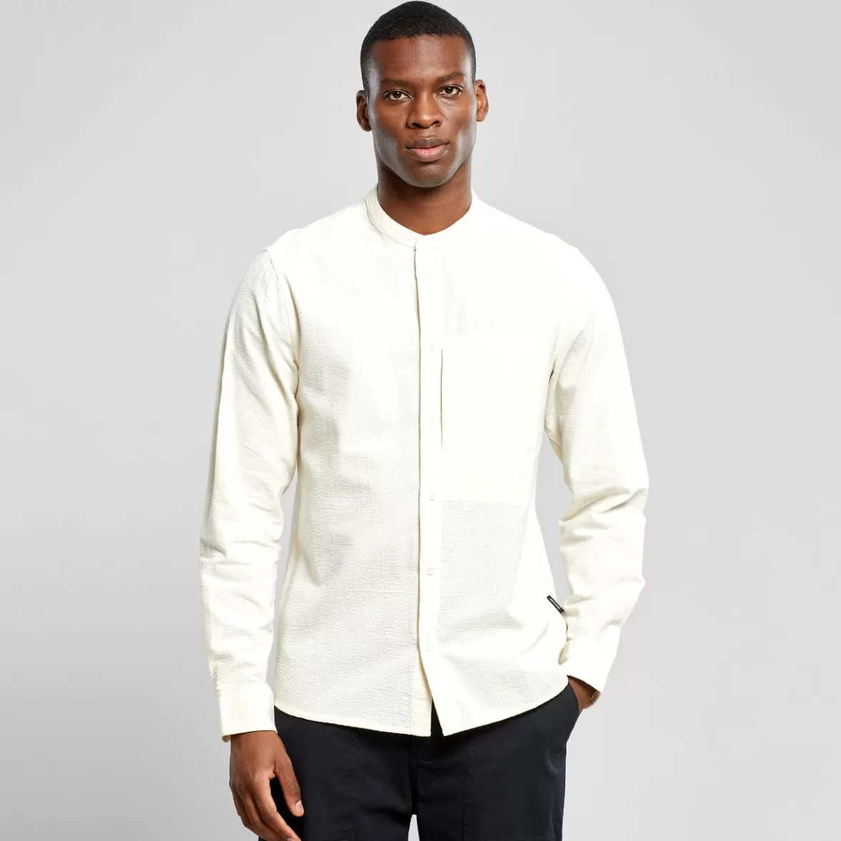 Basics | Shirts | DEDICATED Shirt Onsala Seersucker Off-White