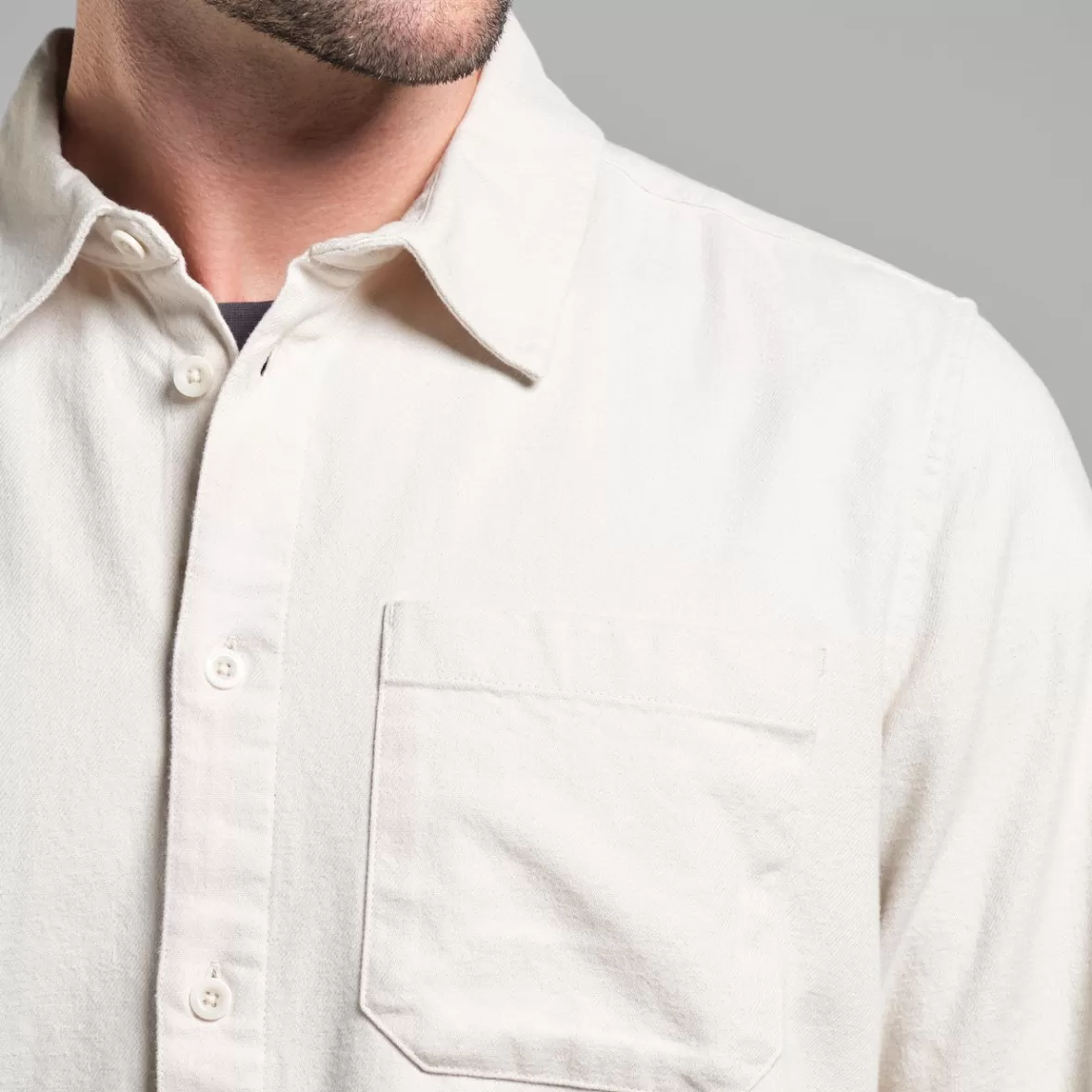 Basics | Shirts | DEDICATED Shirt Rute Flannel Base Oat White