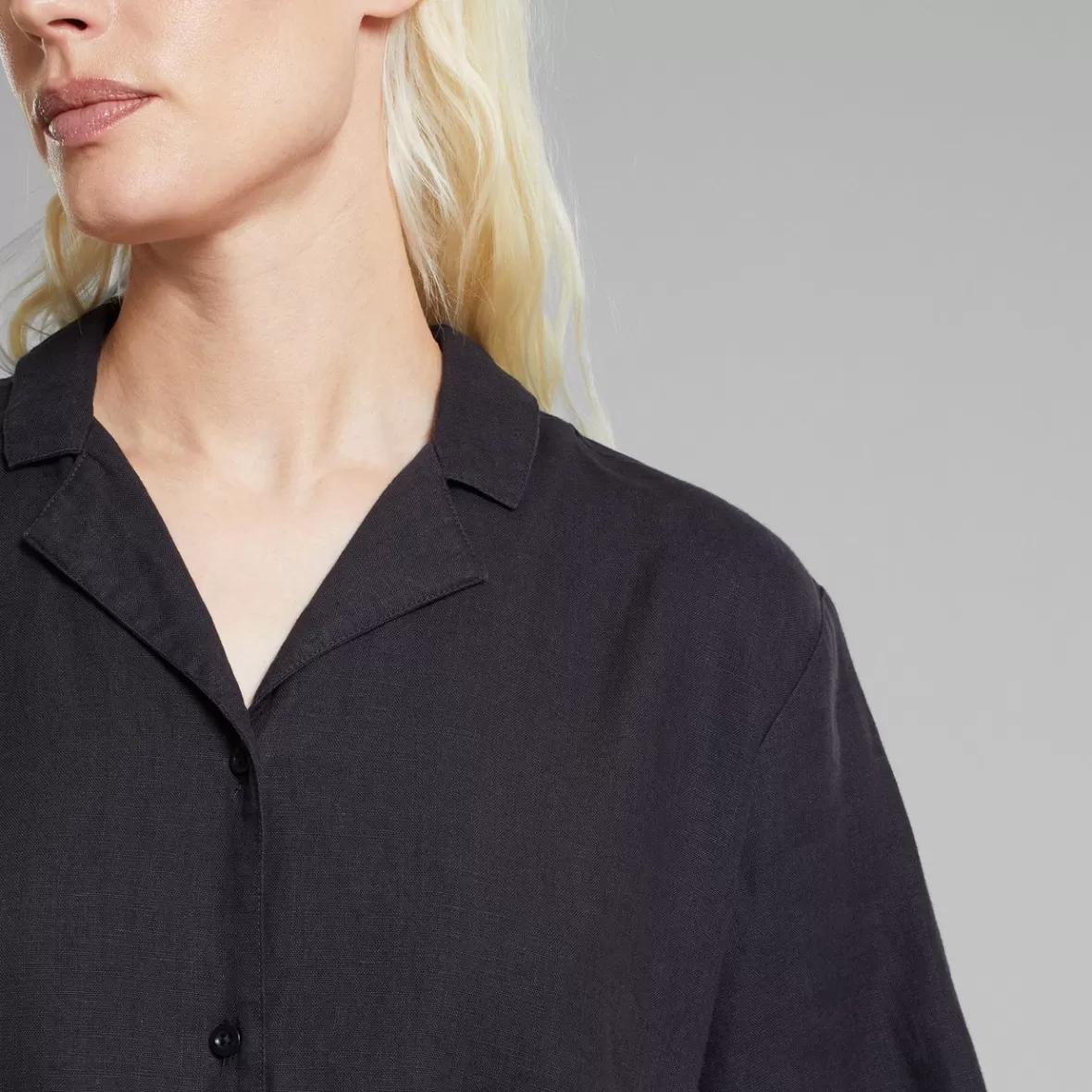 Shirts & Blouses | DEDICATED Shirt Valje Linen Phantom Black