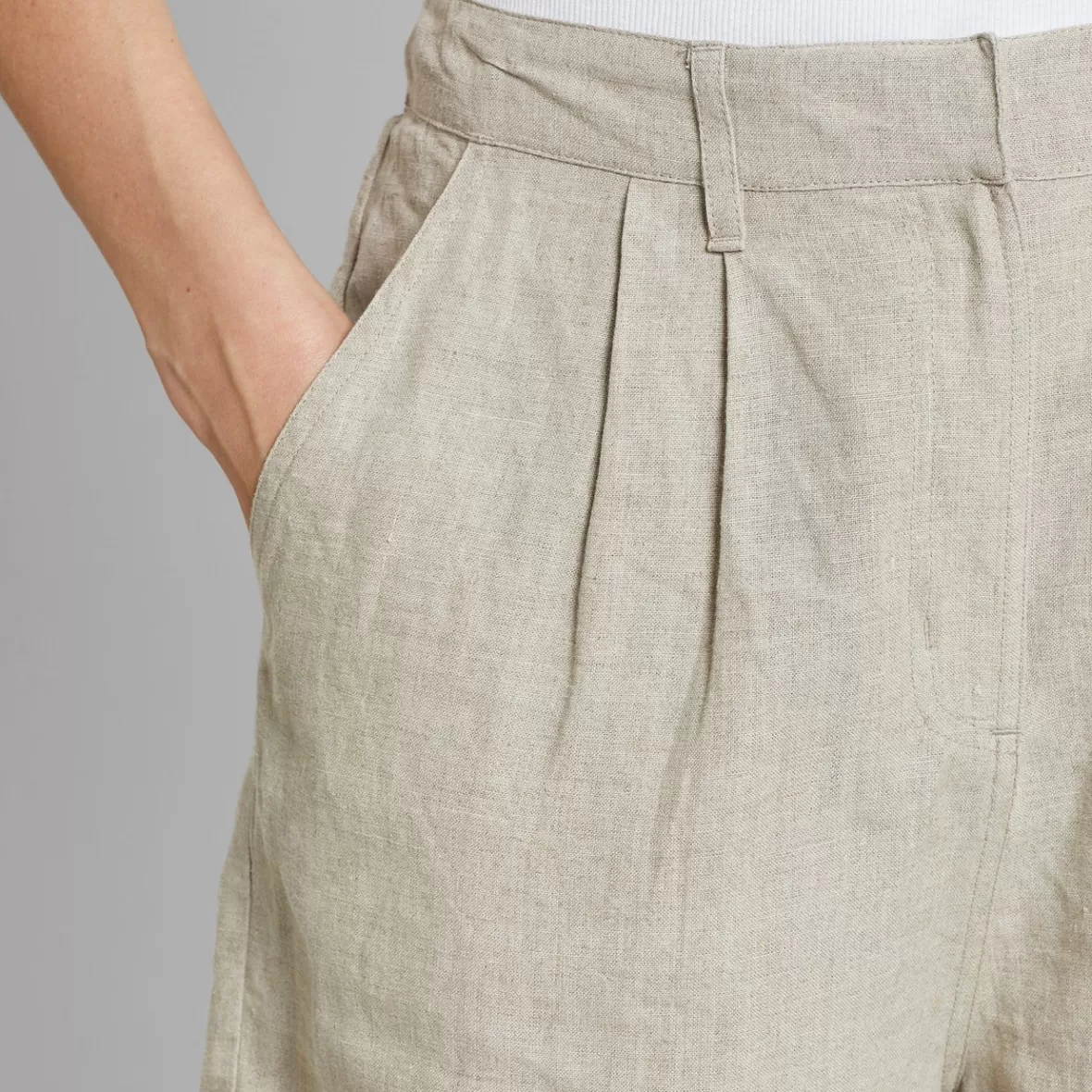 Shorts | DEDICATED Shorts Djupvik Linen Ecru