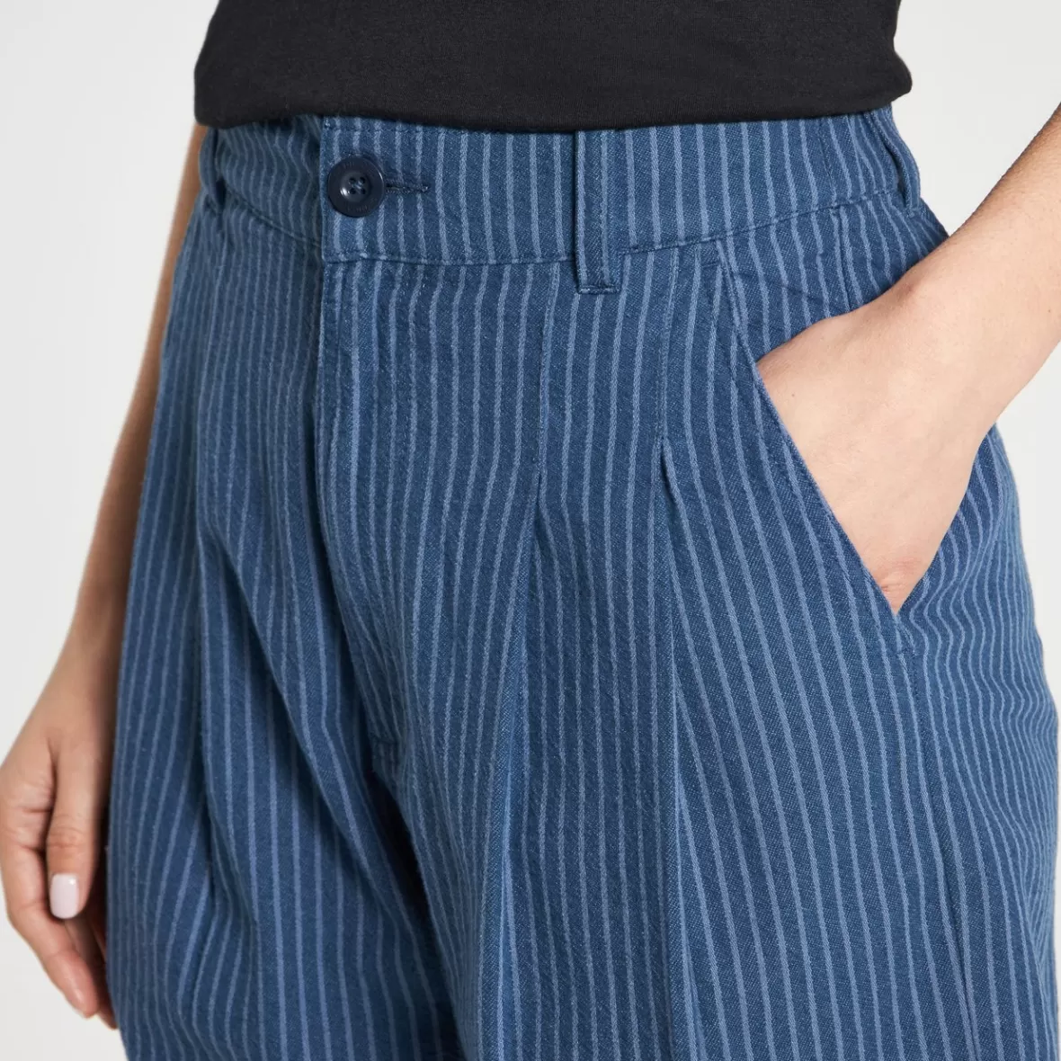 Shorts | DEDICATED Shorts Grundsund Work Stripe Dark Blue