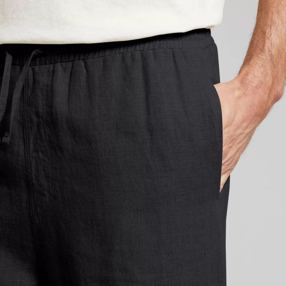 Shorts | DEDICATED Shorts Vejle Linen Phantom Black