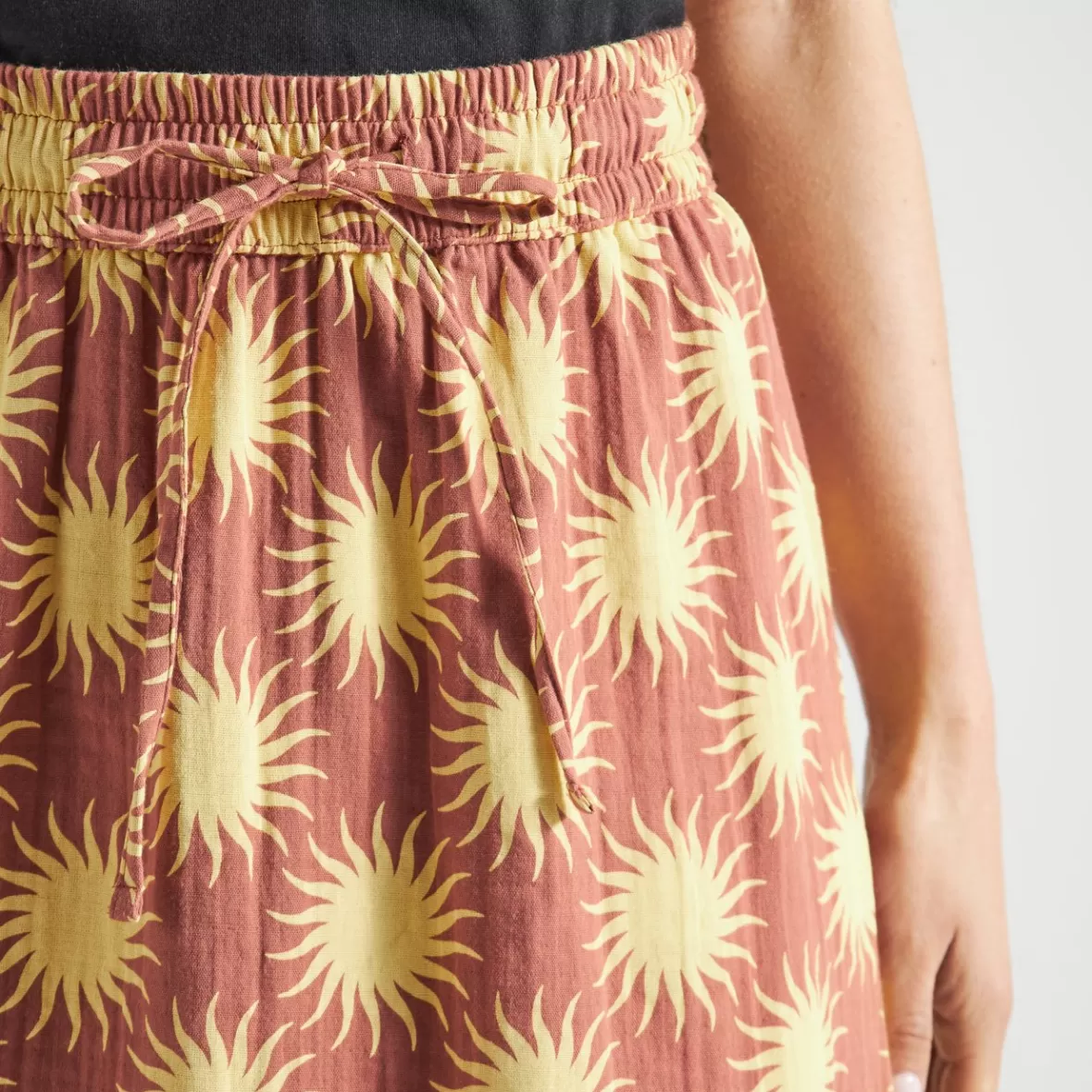 Skirts | DEDICATED Skirt Klippan Ditsy Sun Copper Brown