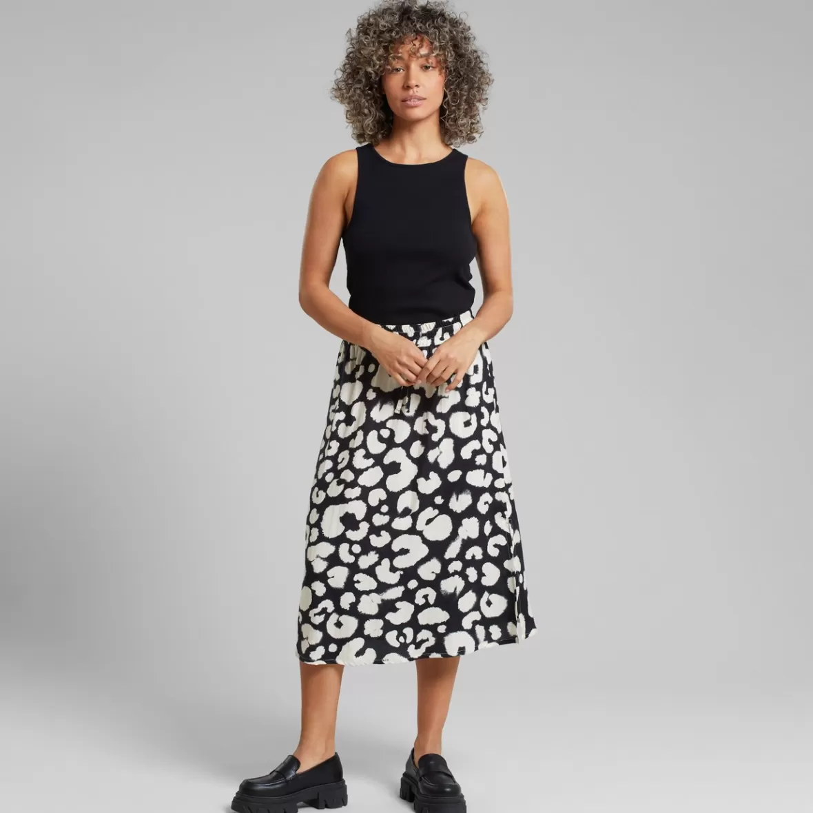 Skirts | DEDICATED Skirt Klippan Painted Leopard Black