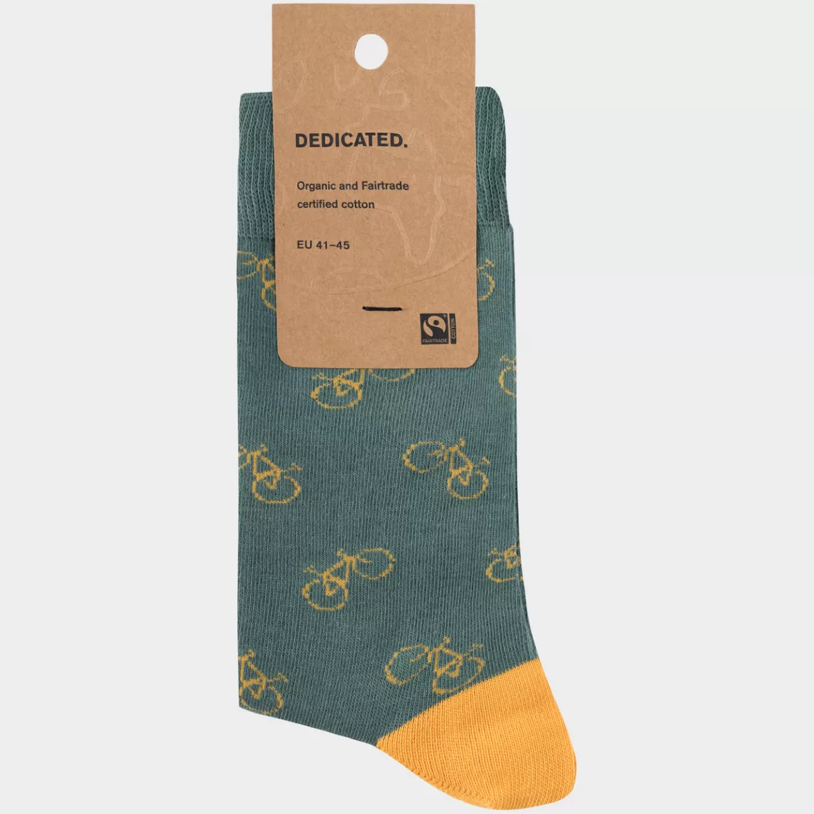 Socks | Socks | DEDICATED Socks Sigtuna Bike Pattern Forest Green