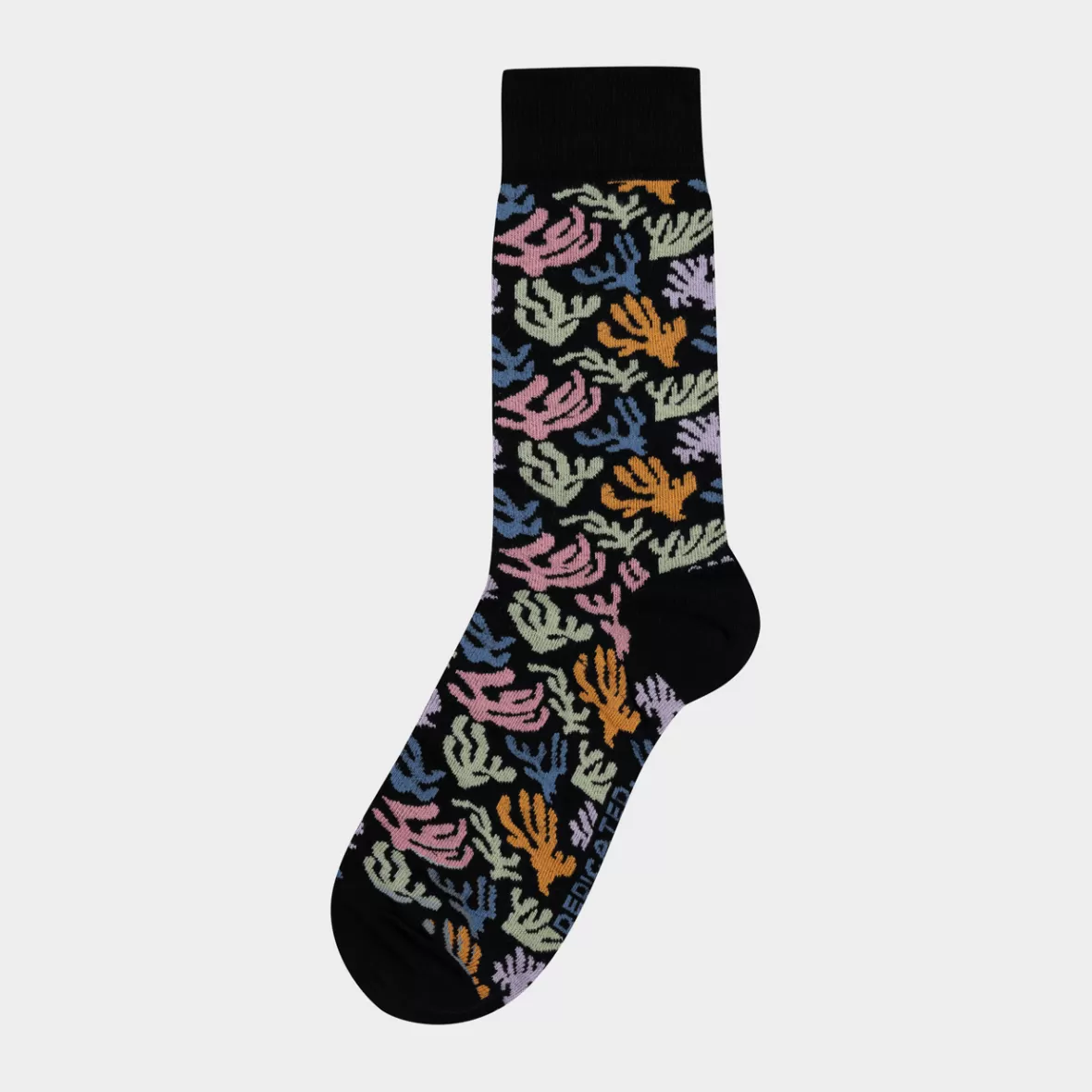 Socks | Socks | DEDICATED Socks Sigtuna Coral Ditsy Black