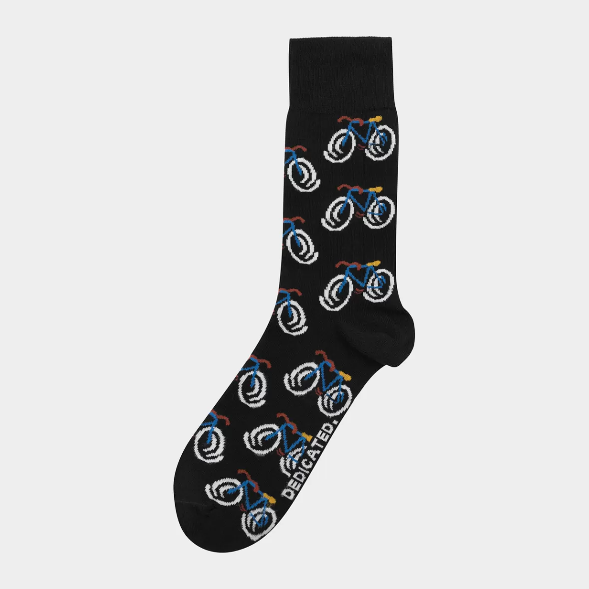 Socks | Socks | DEDICATED Socks Sigtuna Happy Bike AOP Black