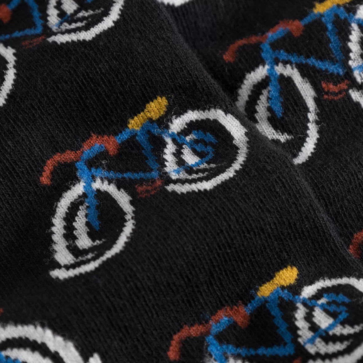 Socks | Socks | DEDICATED Socks Sigtuna Happy Bike AOP Black