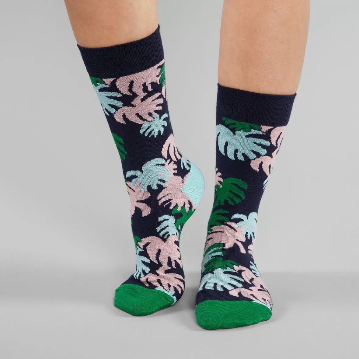 Socks | Socks | DEDICATED Socks Sigtuna Monstera Navy