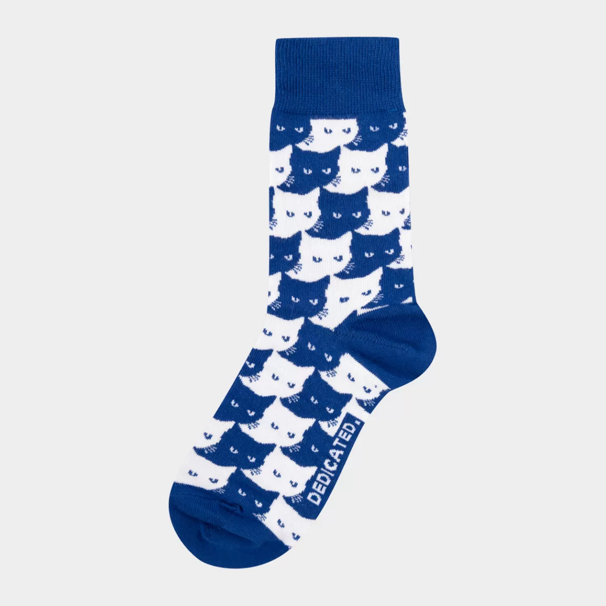 Socks | Socks | DEDICATED Socks Sigtuna Pepita Cats Sodalite Blue