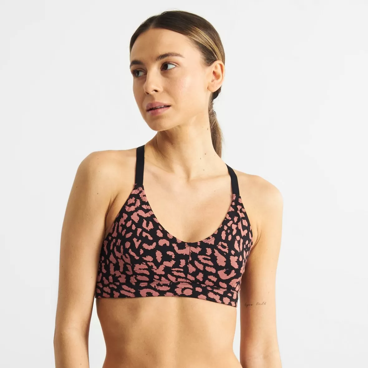 Underwear | DEDICATED Soft Bra Junsele Leopard Terracotta Red