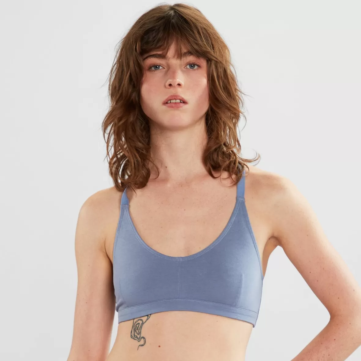 Basics | Underwear | DEDICATED Soft Bra Junsele Steel Blue