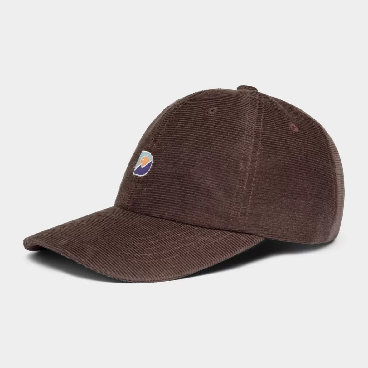 Caps | DEDICATED Soft Cap Slussen Corduroy Mountain Logo D Coffee Brown