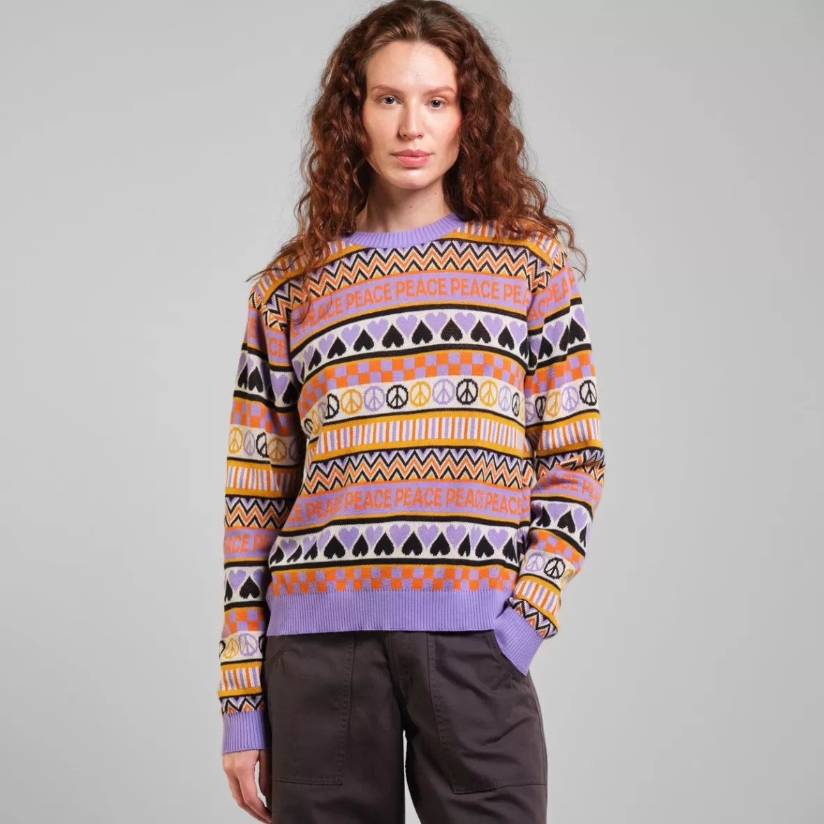 Knitwear | DEDICATED Sweater Arendal Peace Purple