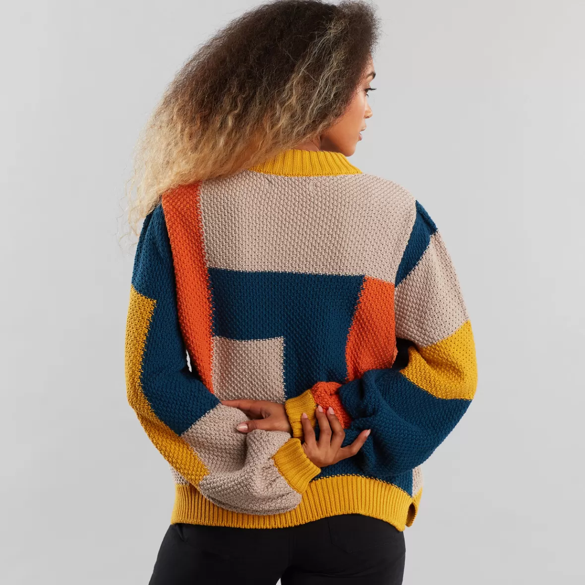 Knitwear | DEDICATED Sweater Knitted Rutbo Blocks Multi Color