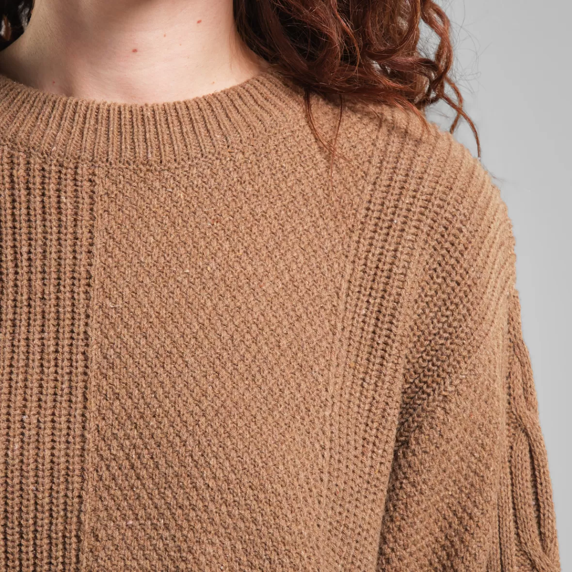 Knitwear | DEDICATED Sweater Limboda Camel Brown