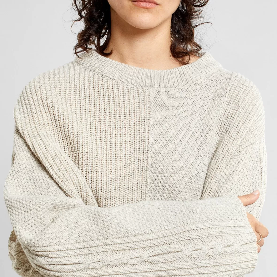 Knitwear | DEDICATED Sweater Limboda Pearl White