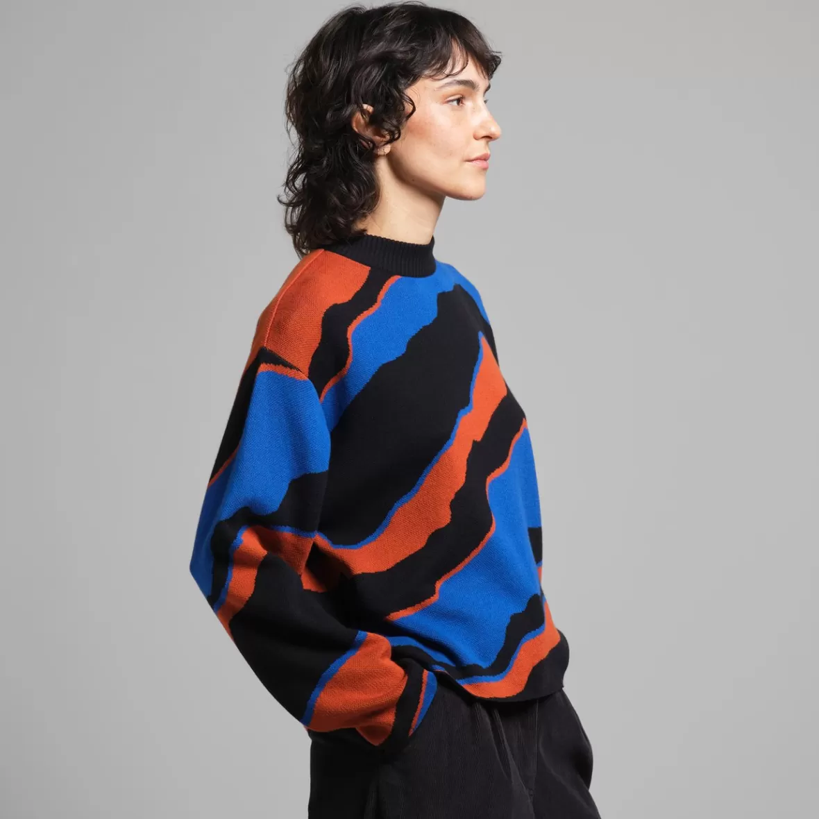Knitwear | DEDICATED Sweater Limhamn Faded Mountains Multi Color