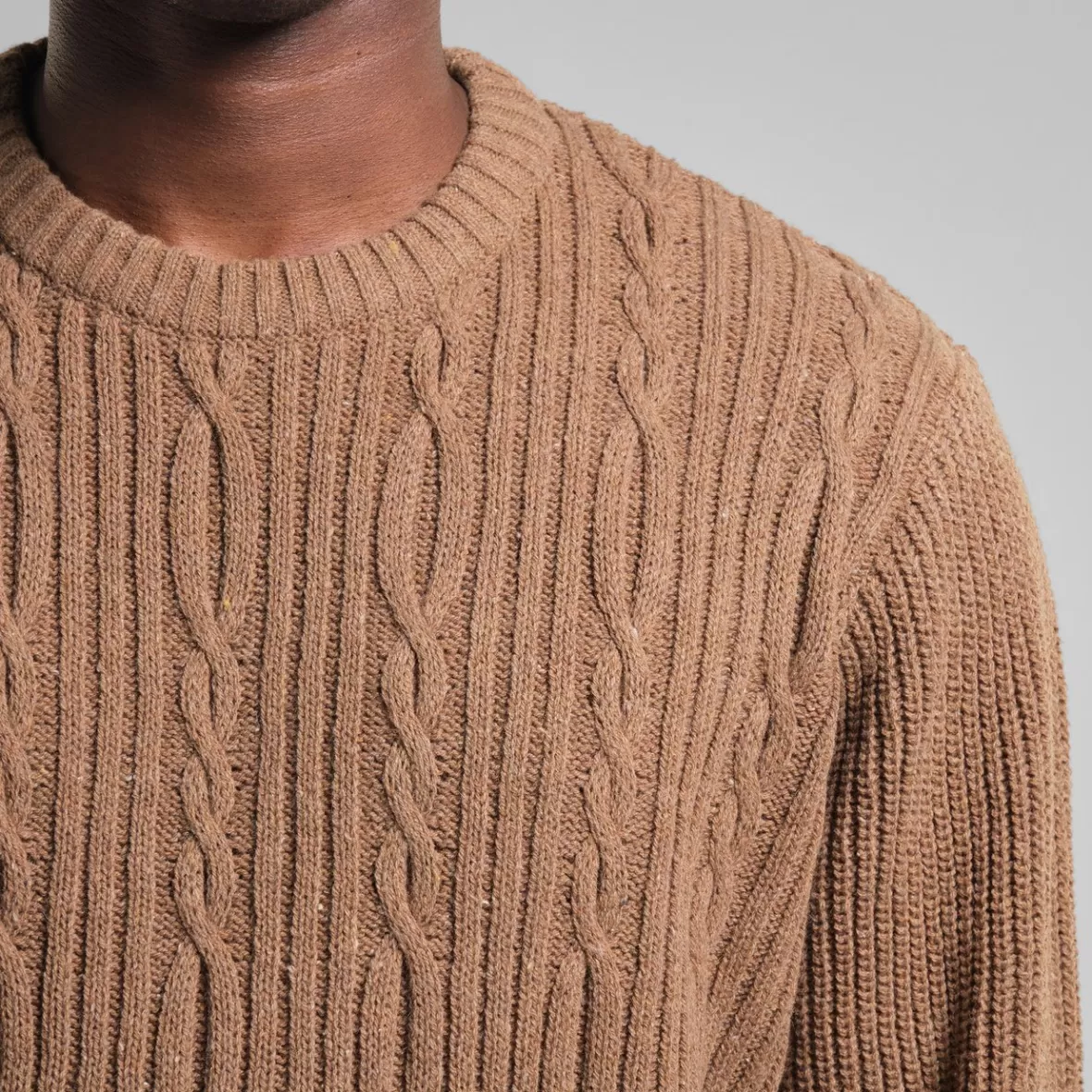 Knitwear | DEDICATED Sweater Ludvika Camel Brown