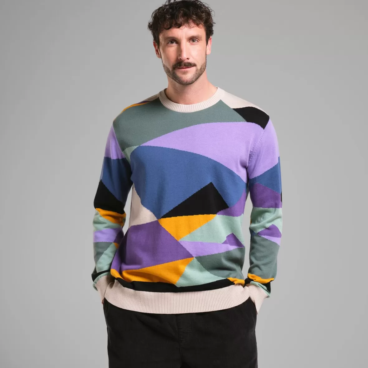 Knitwear | DEDICATED Sweater Mora Cut Peak Multi Color