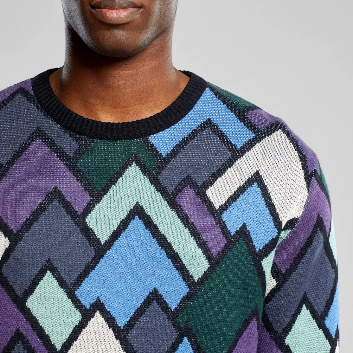 Knitwear | DEDICATED Sweater Mora Mountain Triangle Multi Color