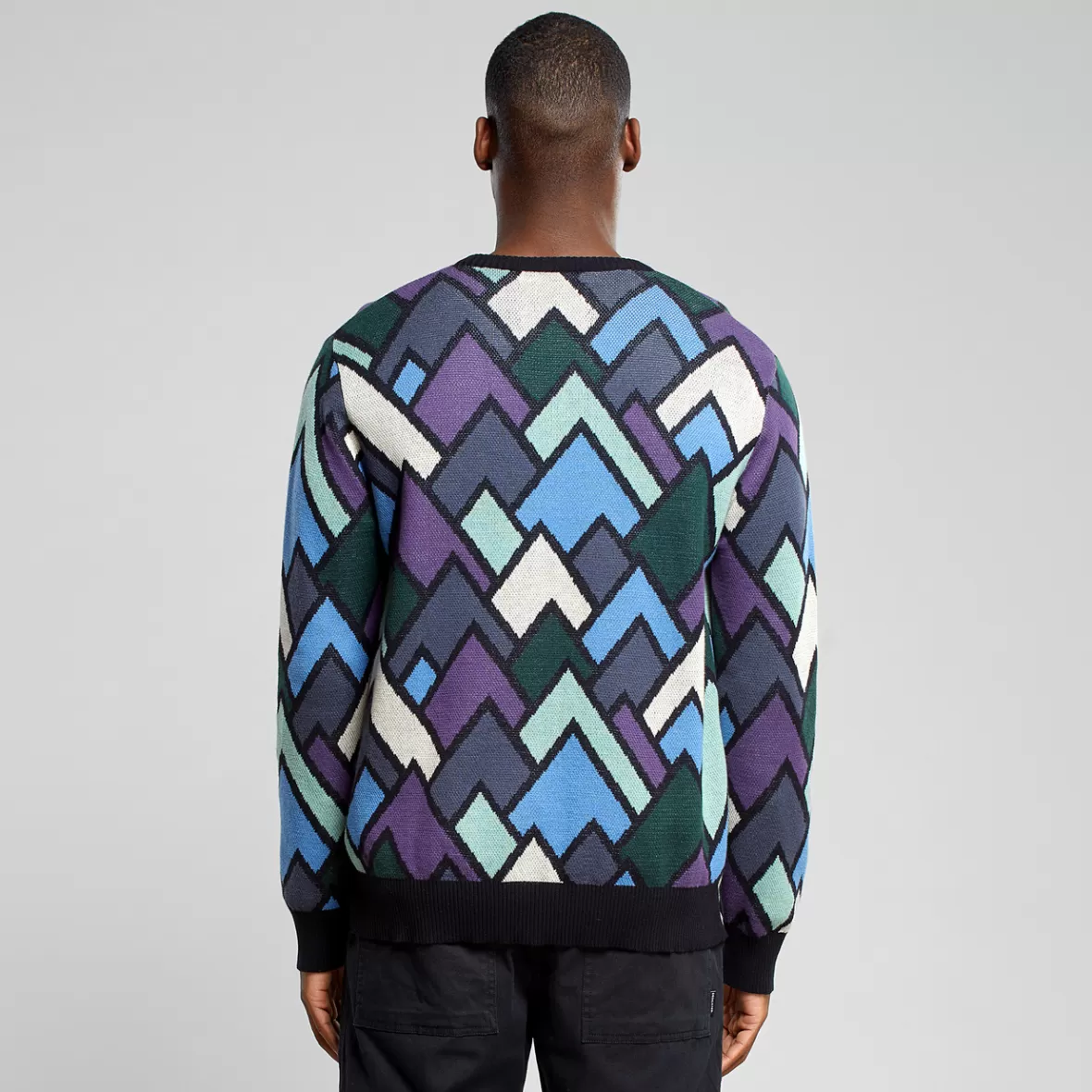 Knitwear | DEDICATED Sweater Mora Mountain Triangle Multi Color