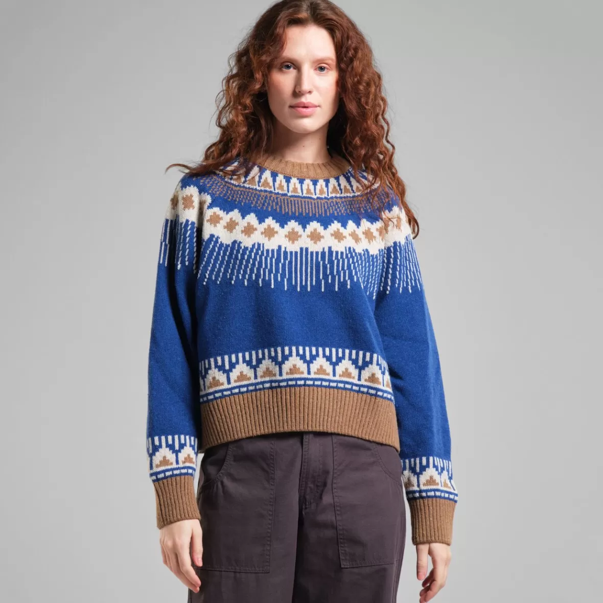 Knitwear | DEDICATED Sweater Senja Fair Isle Royal Blue