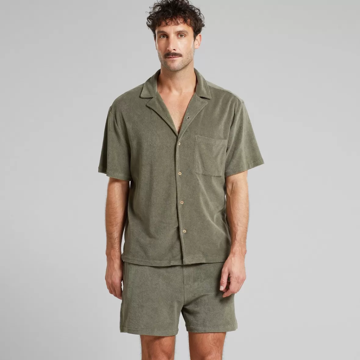 Shorts | Swimwear | DEDICATED Terry Shorts Essingen Vertiver Green