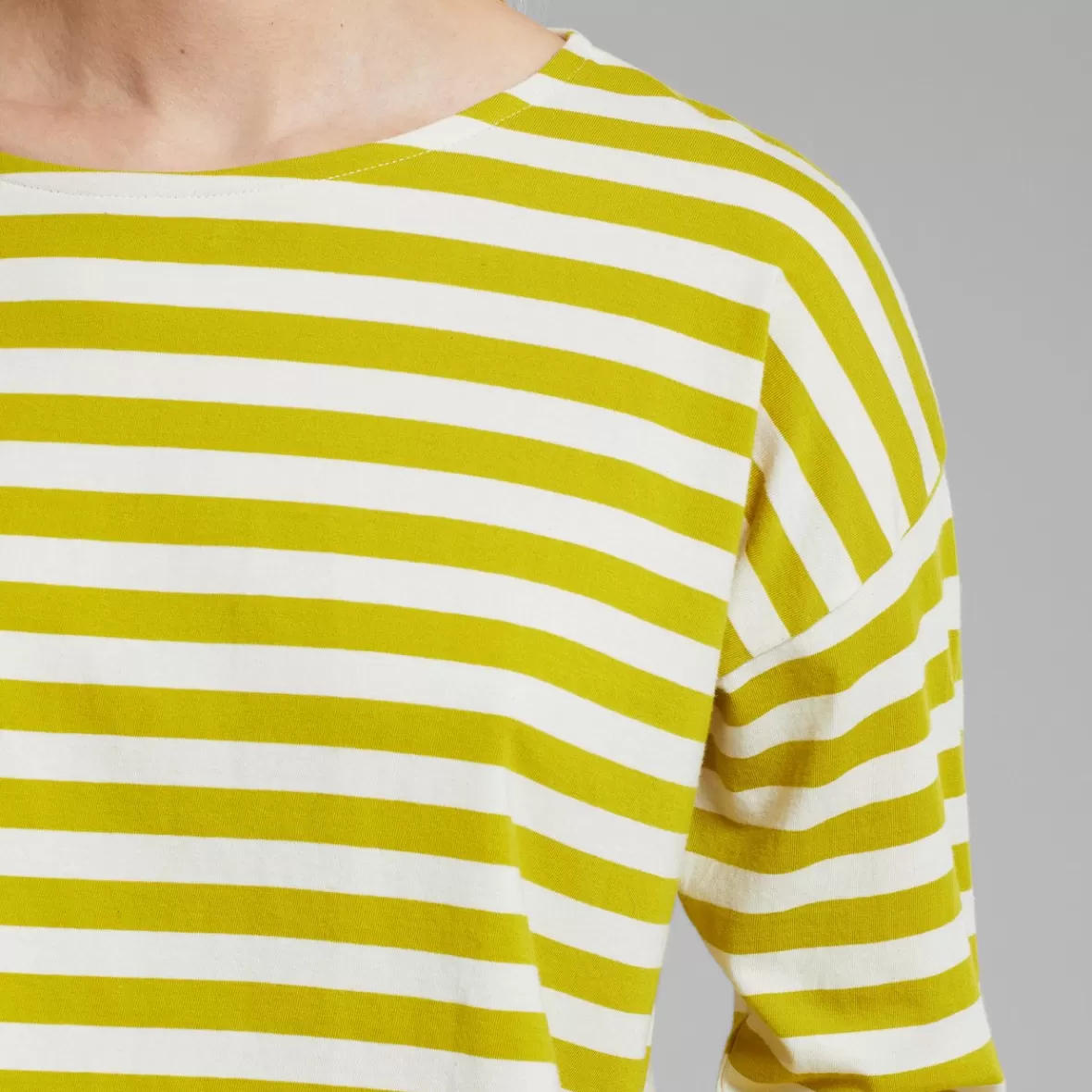 Tops | DEDICATED Top Humledal Stripes Citronelle Yellow