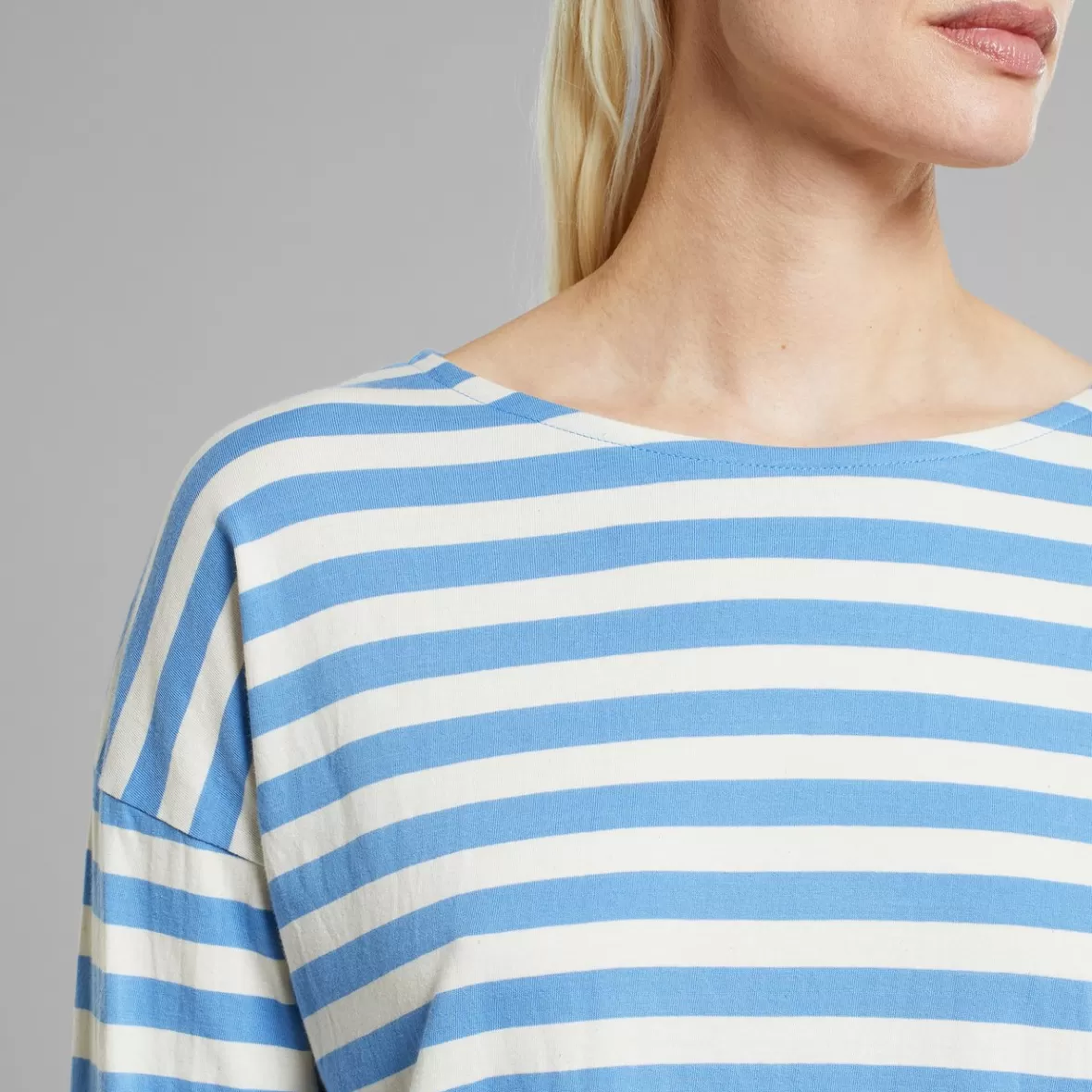 Tops | DEDICATED Top Humledal Stripes Della Blue