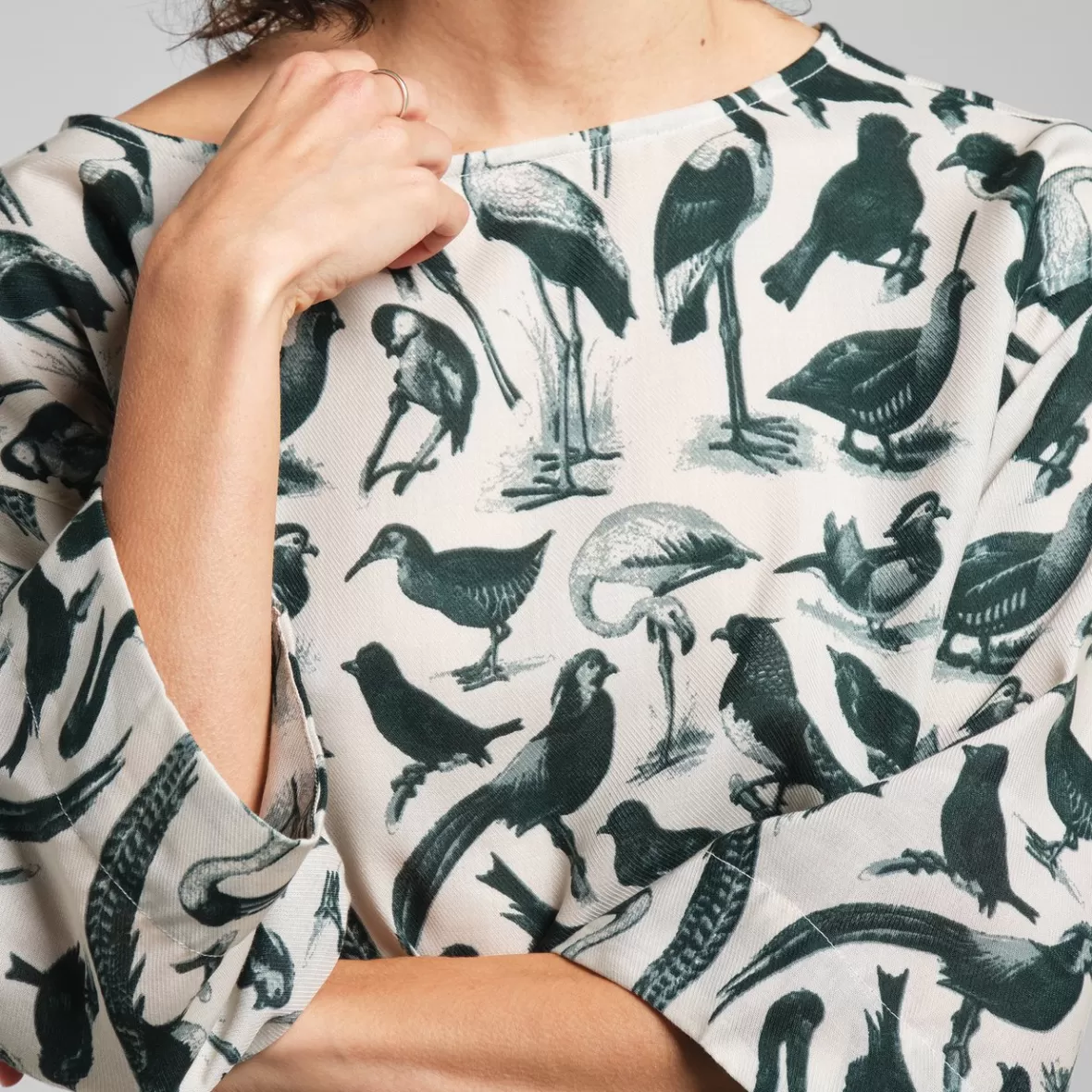 Tops | DEDICATED Top Vellinge Birds Green