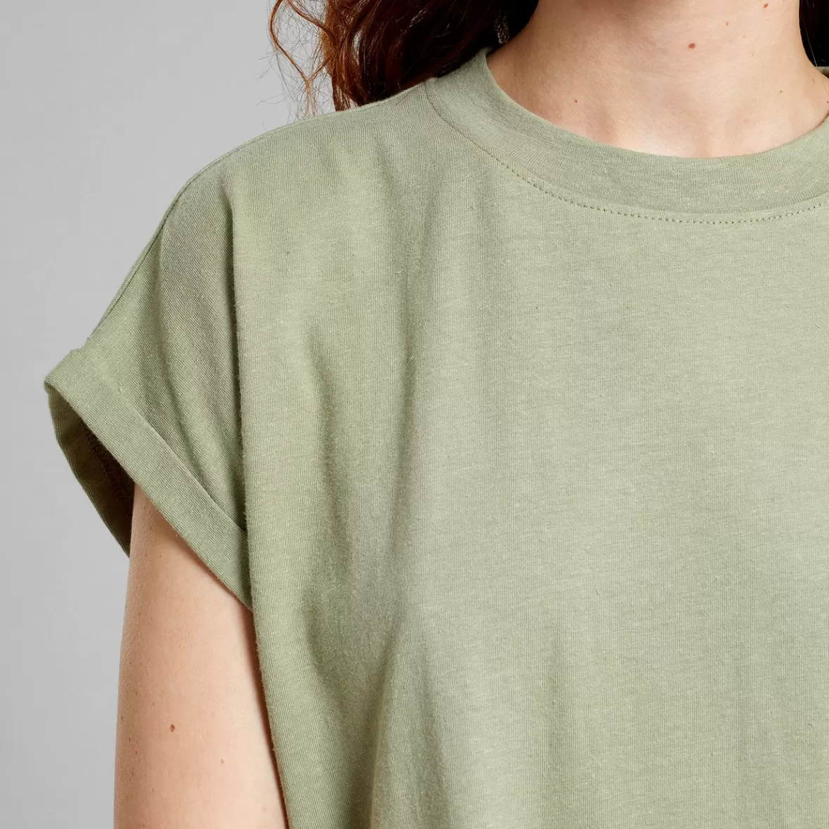 Dresses | DEDICATED T-shirt Dress Eksta Hemp Tea Green