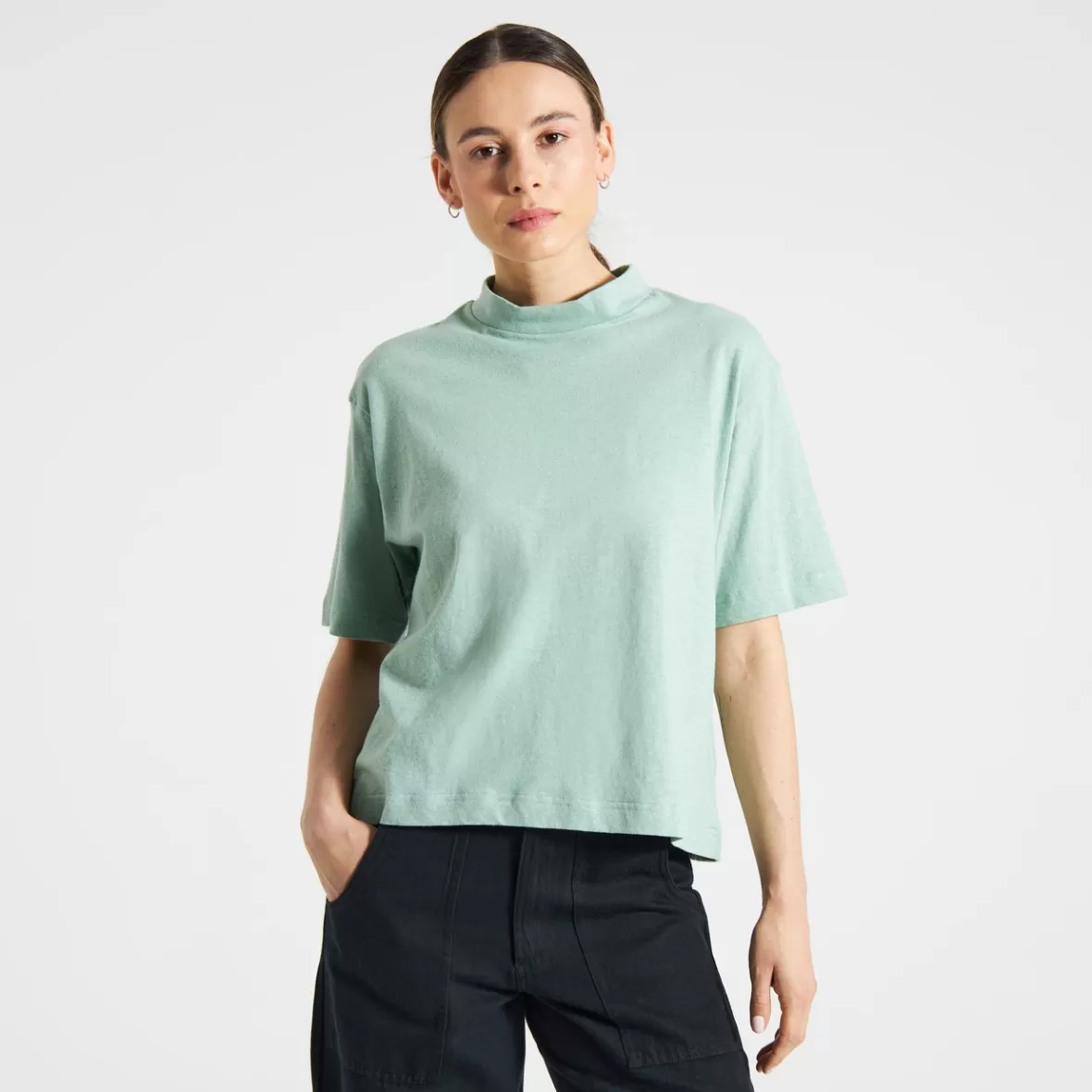 Base T-Shirts | Basics | DEDICATED T-shirt Floda Granite Green