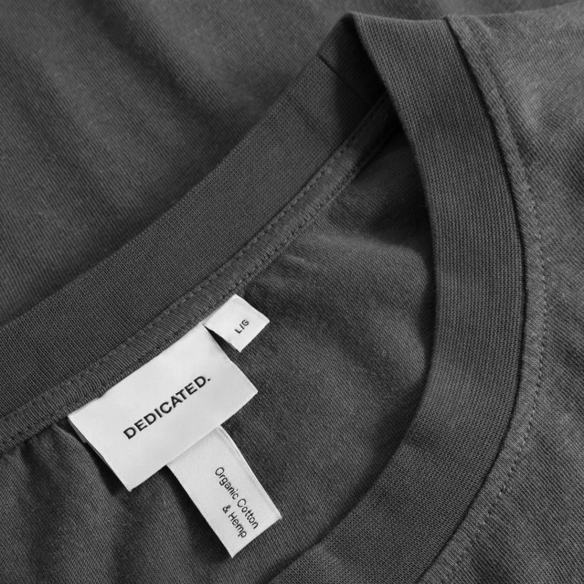 Base T-Shirts | Basics | DEDICATED T-shirt Gustavsberg Hemp Charcoal