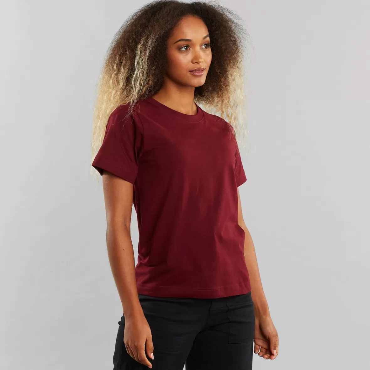 Base T-Shirts | Basics | DEDICATED T-shirt Mysen Base Burgundy