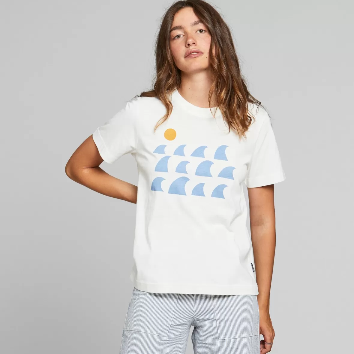 T-Shirts | DEDICATED T-shirt Mysen Rays And Waves Off-White