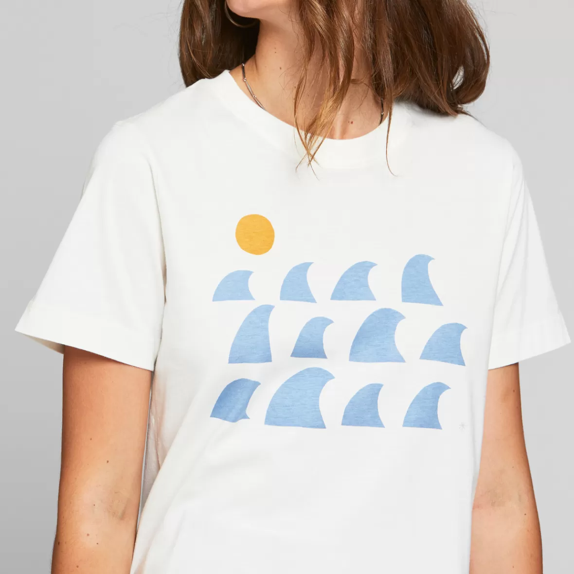 T-Shirts | DEDICATED T-shirt Mysen Rays And Waves Off-White