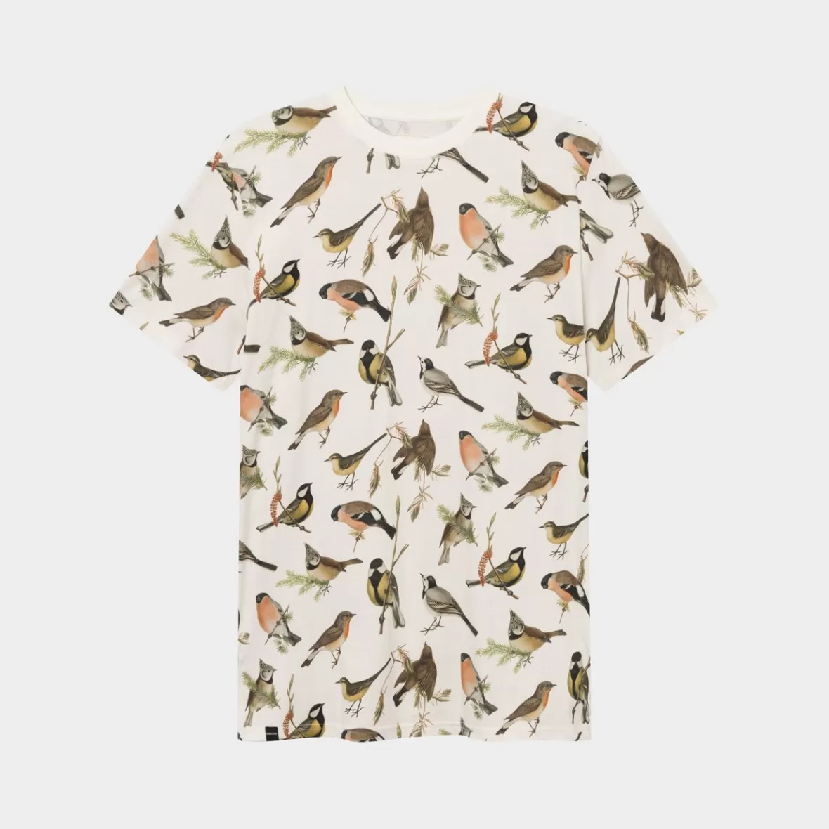 T-Shirts | DEDICATED T-shirt Stockholm Autumn Birds Off-White