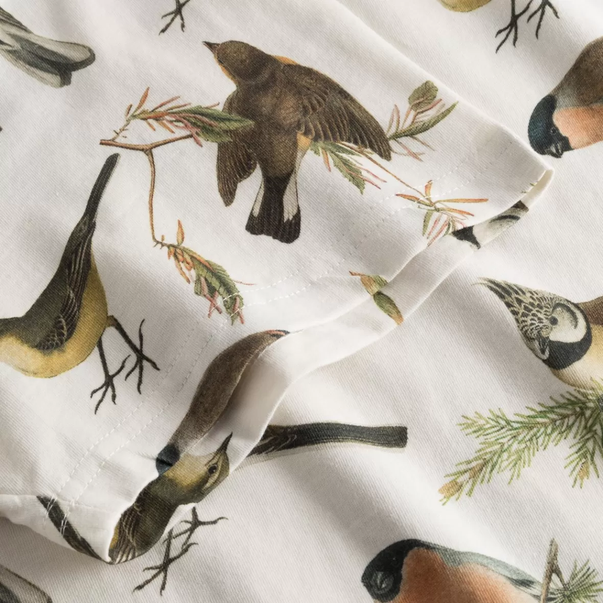 T-Shirts | DEDICATED T-shirt Stockholm Autumn Birds Off-White