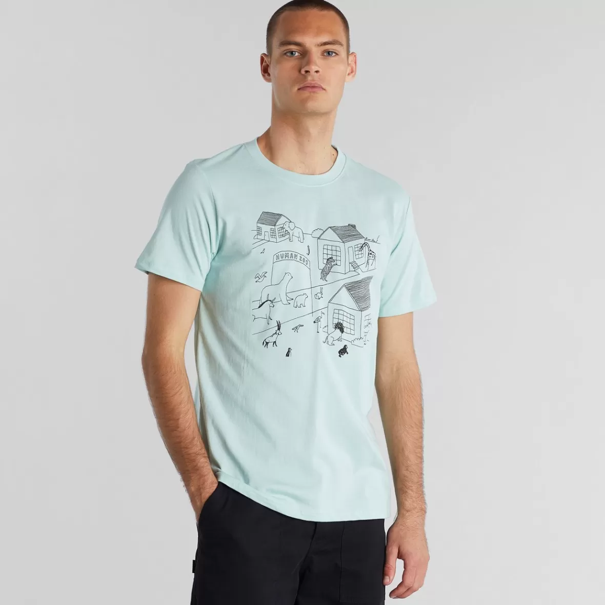 T-Shirts | DEDICATED T-shirt Stockholm Human Zoo Mint