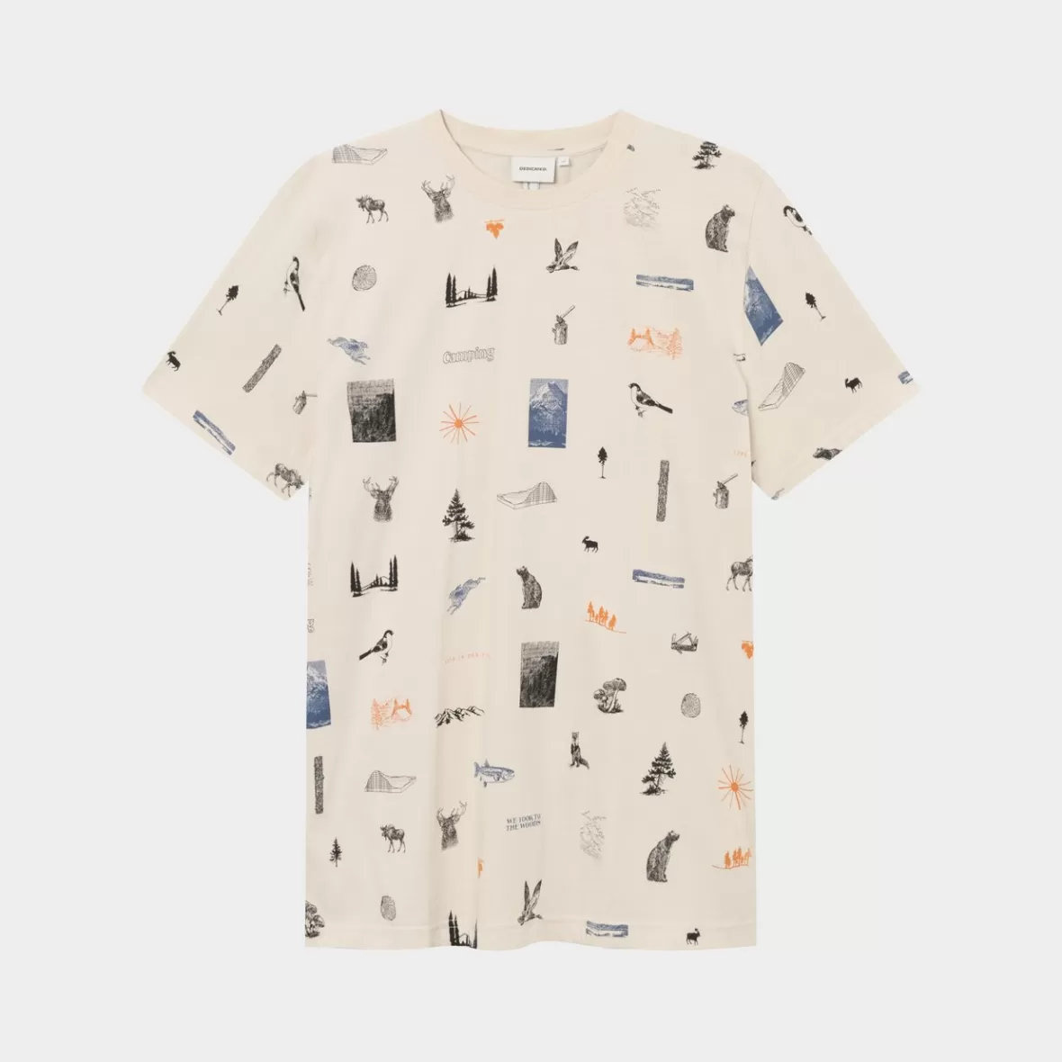 T-Shirts | DEDICATED T-shirt Stockholm In The Woods Oat White