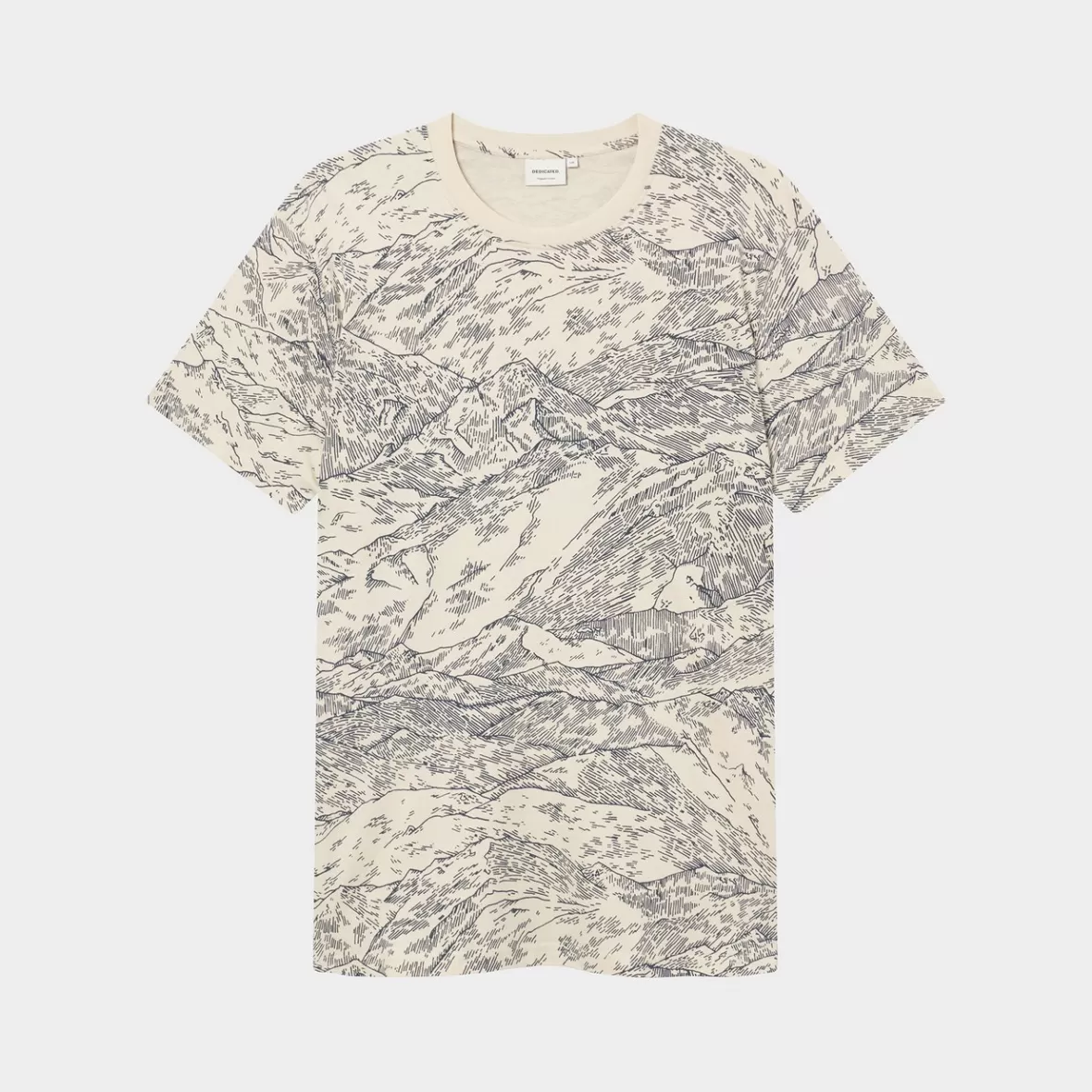 T-Shirts | DEDICATED T-shirt Stockholm Mountain Horizon Oat White