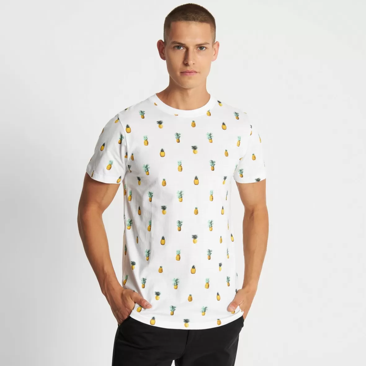 T-Shirts | DEDICATED T-shirt Stockholm Pineapples White