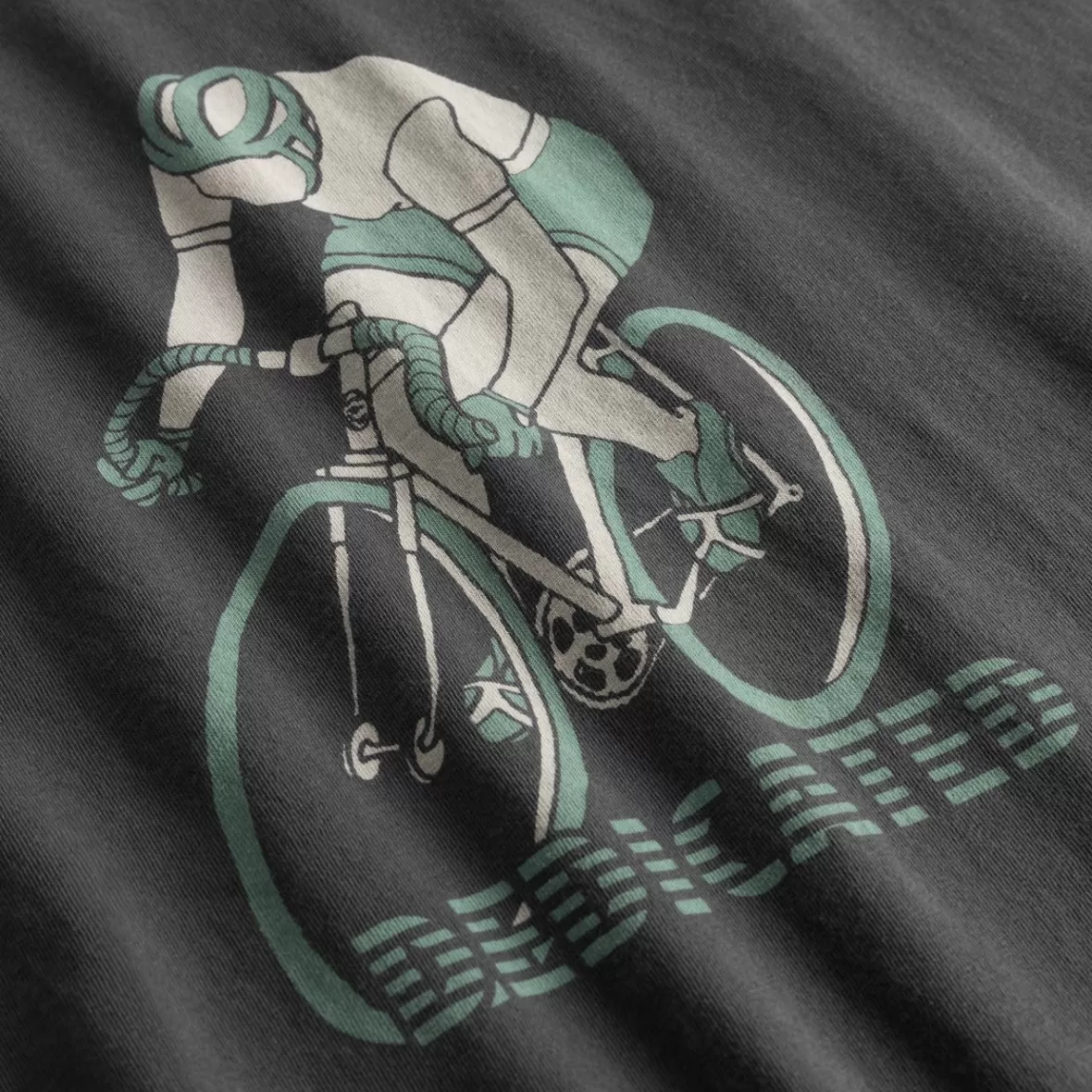 T-Shirts | DEDICATED T-shirt Stockholm Retro Bike Charcoal