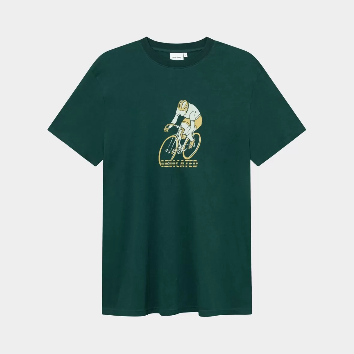 T-Shirts | DEDICATED T-shirt Stockholm Retro Bike Dark Green